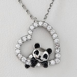 Panda Love Heart Necklace, Charmed Aroma Panda Bear Necklace Collection